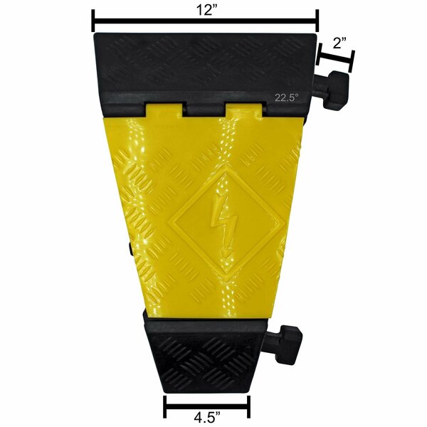 Electriduct 22.5 degree Right Turn for CR600 Yellow CP-RPS-CR600-RT-YL